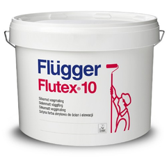 95059 Краска Flugger Flutex 10 для потолка, для стен 4.9 л