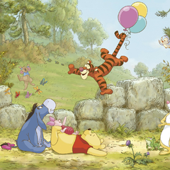 8-460-Winnie-Pooh-Balloon Фотообои Komar Disney x