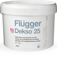 98050 Краска Flugger Dekso 25 для стен, для влажных помещений 9.1 л