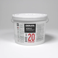 Краска Derufa Интерьер-20 для влажных помещений, для стен и потолков 2.7 л